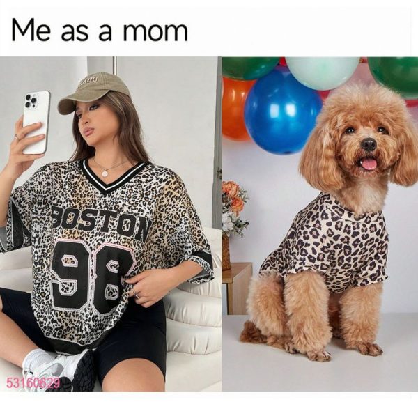 Solflare Plus Size Leopard Print V-Neck See-Through T-Shirt