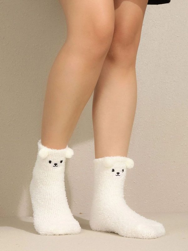 Bear Decor Crew Socks