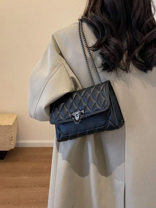 Diamond Lattice Square Bag