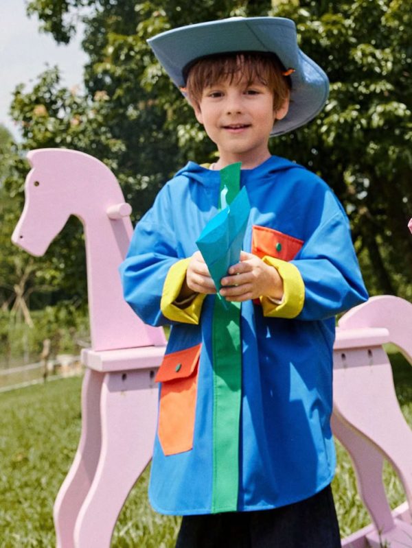 Explorewe Boys Patchwork Fashion Outdoor Casual Jacket