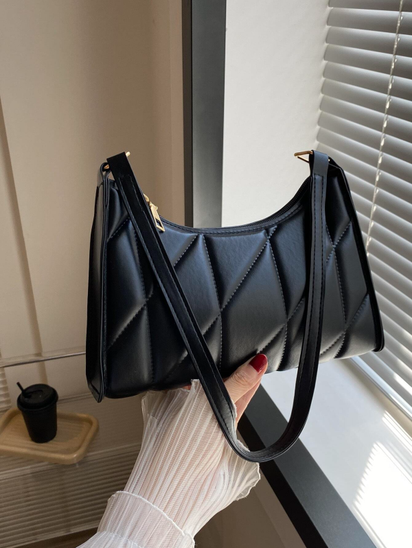 Lightweight,Business Casual Mini Chain Decor Quilted Flap Fashionable Square Bag