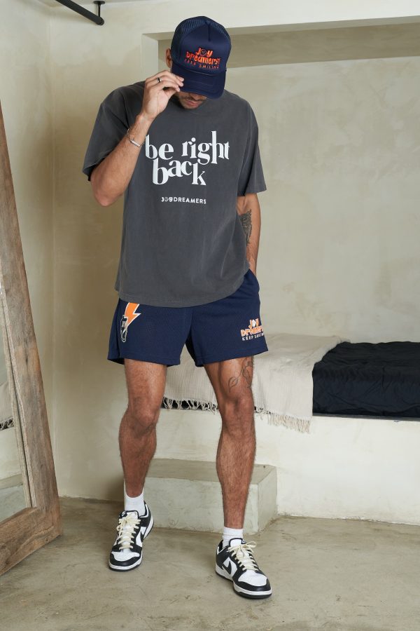 Joy Dreamer Mesh Shorts - Navy - Large / Navy
