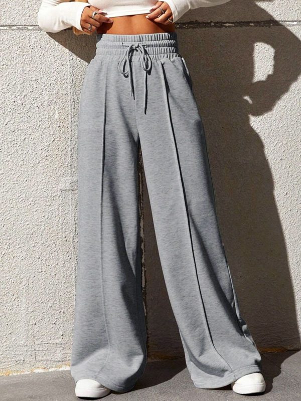 Cyflymder- City Walk Wide Leg Sweatpants - Grey / XS