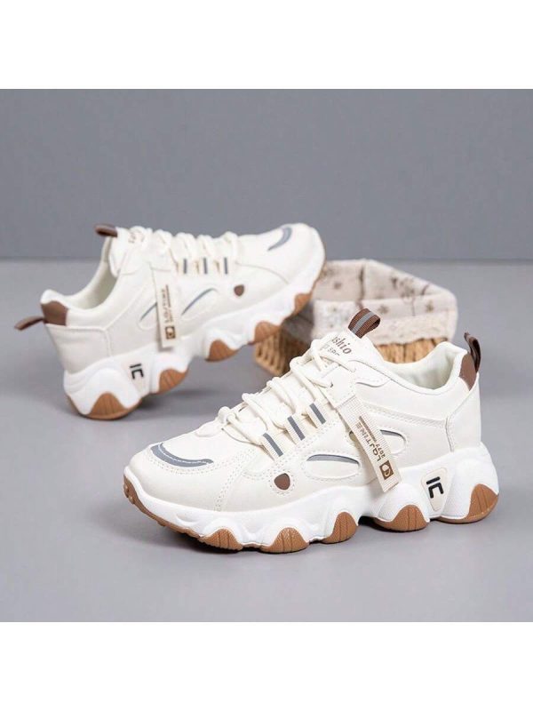 New Spring And Autumn Wear-Resistant Soft-Soled Dad Shoes, Ladies' Non-Slip Sports Shoes, Lightweight Women's Fashion Casual Shoes