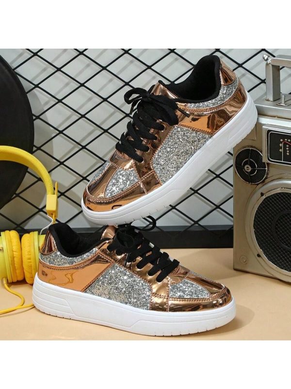 Sequined Sneakers Soft Bottom Comfortable Casual Sneaker Breathable Lightweight Outdoor Flat Shoes Lovers Shoes