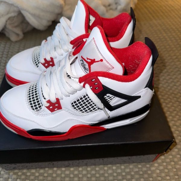 Nike Shoes | Jordan 4 | Color: Red/White | Size: 6.5