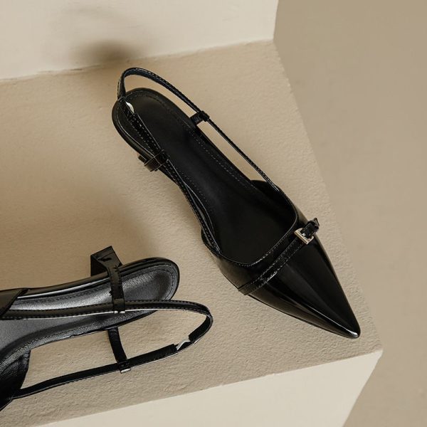 CHIKO Jailyn Pointy Toe Kitten Heels Slingback Shoes