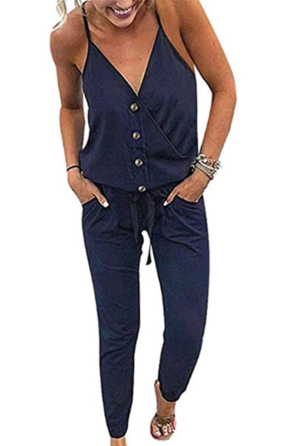 PRETTYGARDEN Womens Summer Casual One Piece Jumpsuits Spaghetti Strap Pants Romper 2025 Spring Vacation Resort Outfits