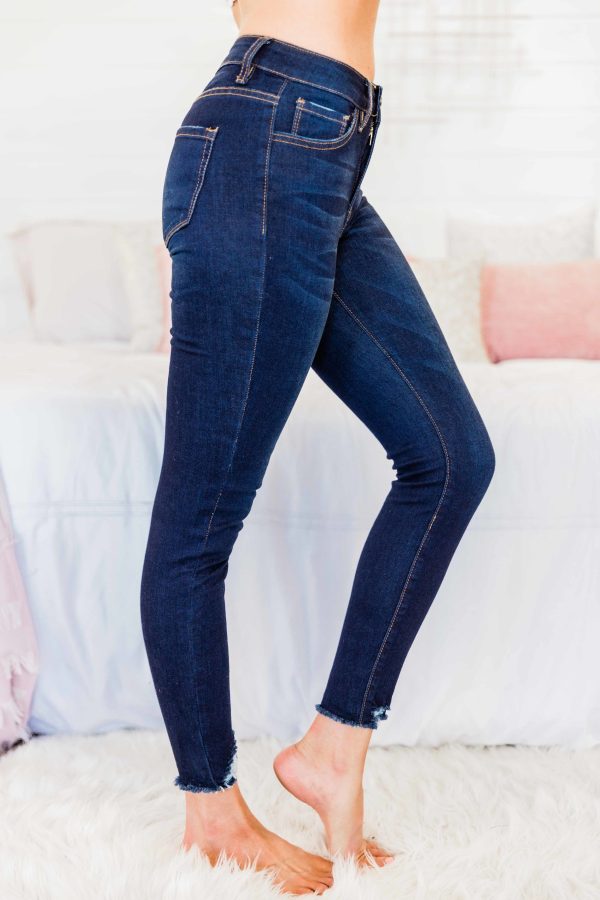 Kristy Dark Wash Distressed Skinny Jeans FINAL SALE - 0