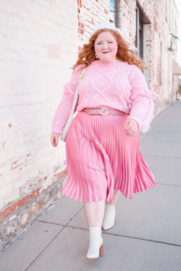 A Pretty in Pink Outfit for the Spring Transition - With Wonder and Whimsy
