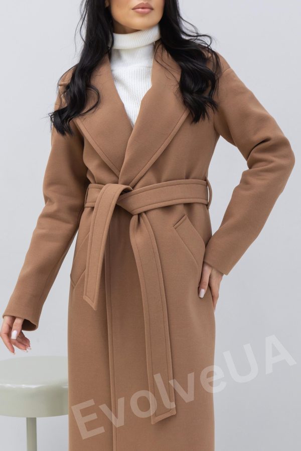 Spring camel coat, Wool Wrap Coat, Womens Wool Coat with belt, Elegant Wool Coat, Wool camel coat women, Long Wrap camel Coat