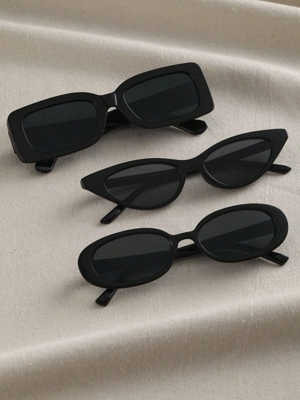 3/9PCS Plastic Fashion Cat Eye Frame Women Sunglasses For Daily Life Men Eyewear Vacation Outfits