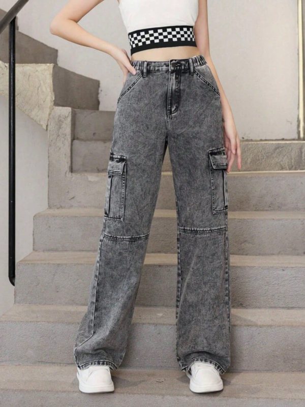 Women's Multi-Pocket Cargo Jeans