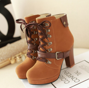 Women fashion high-heeled Martin boots from Asian Cute {Kawaii Clothing}
