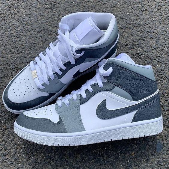Gray Air Jordan 1 Custom Shoes Sneakers