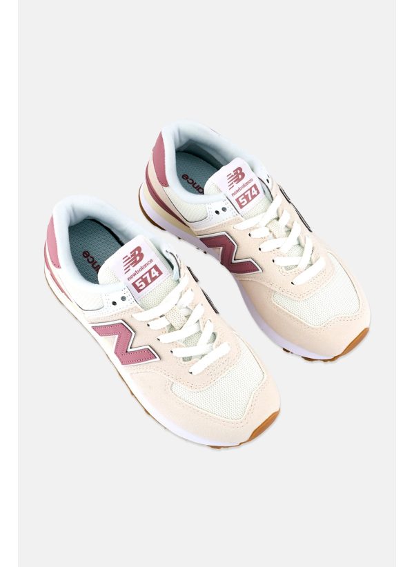 Women WL574FLR Standard Lace Up Training Shoes, Beige