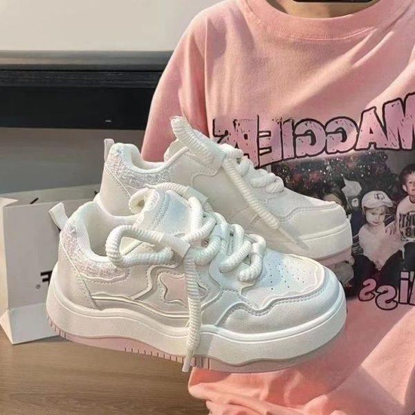 White Shoes Women’s Platform Sports Board Shoes