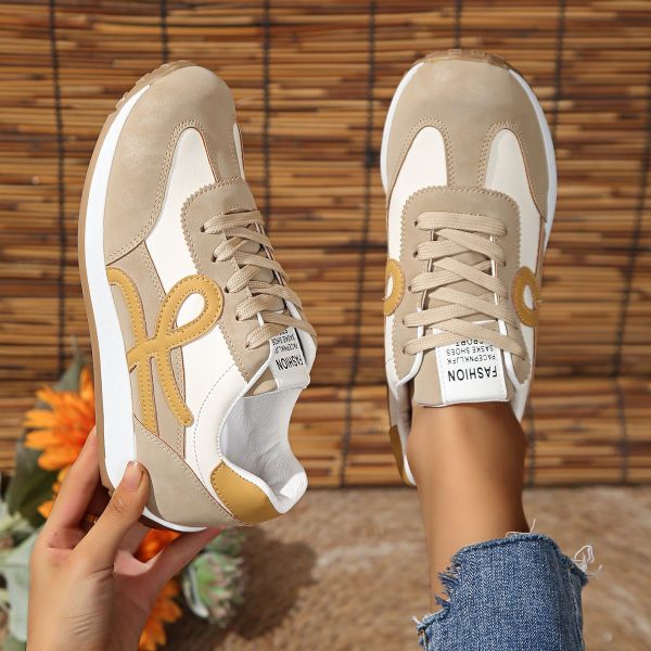Women's Thick Sole Casual Sneakers Fashion Leather Vulcanized Shoes Designer Trainers Platform Lace