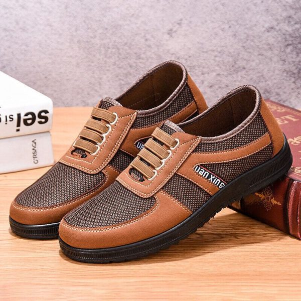 Men Casual Lace Up Shoes Breathable Antislip Sports Athletic Durable Daily Shoes