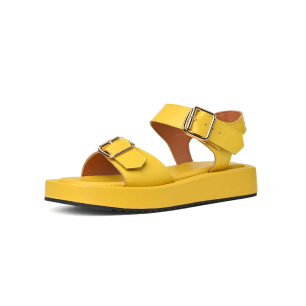 USS Shoes Peggy Women's Flat Sandal - Yellow / 6 / B - Medium