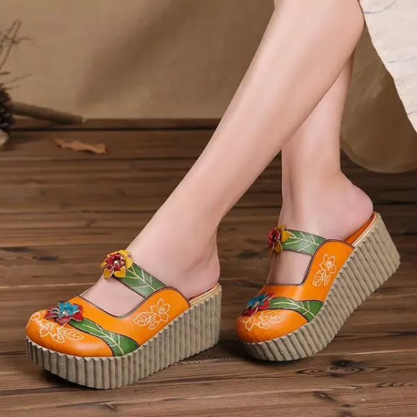Sabrina Women's Clogs - Orange / 6.5 / B - Medium