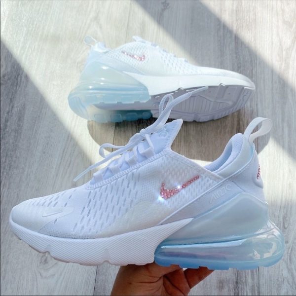 Nike Shoes | Air Max 270 Custom Swarovski Crystals | Color: Pink/White | Size: Various