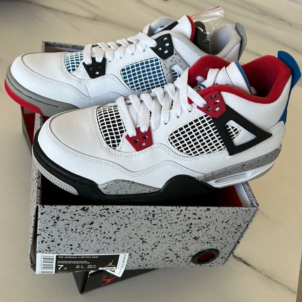 Nike Shoes | Nike Air Jordan 4 Retro Gs | Color: Black/White | Size: 7bb