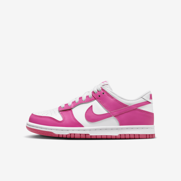 Nike Dunk Low Big Kids' Shoes (White)
