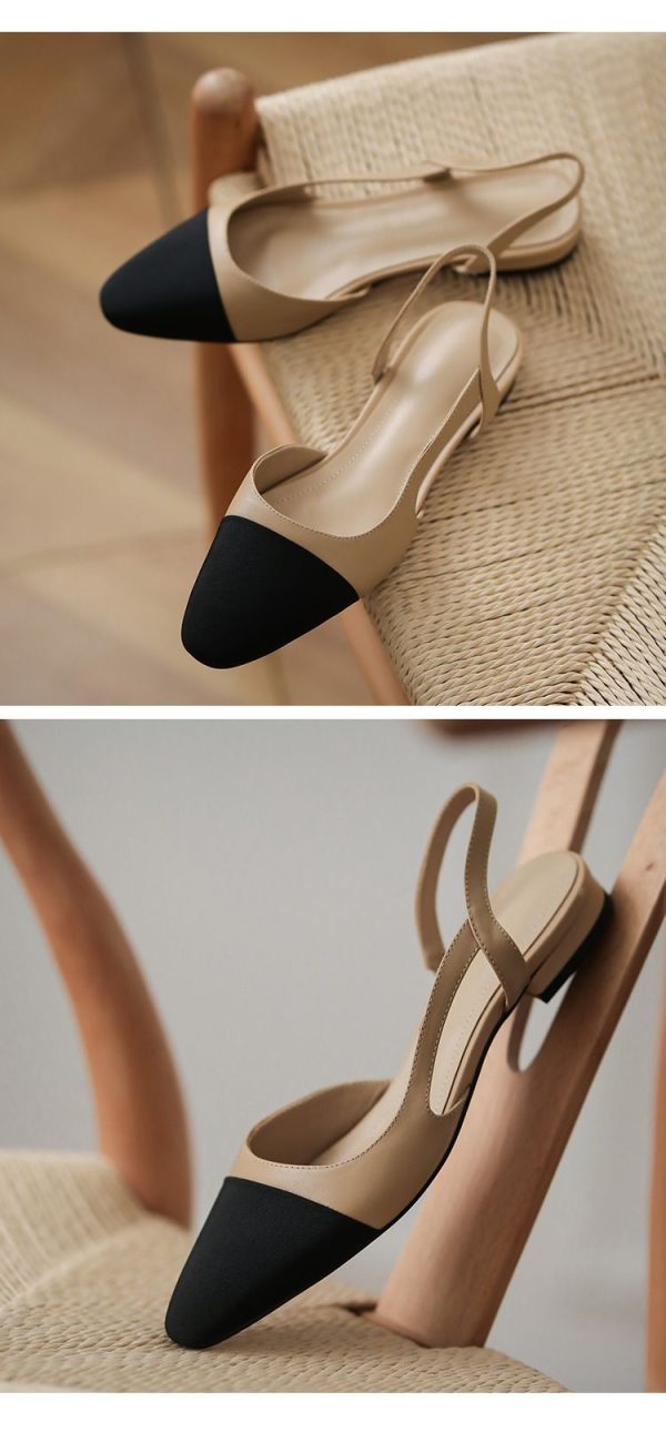 CHIKO Bricia Square Toe Block Heels Slingback Shoes