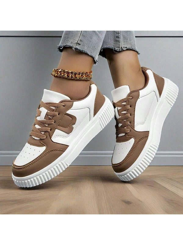 Women's Comfortable Color Block Thick Sole Sneakers, Fashion Casual Running Training Shoes With Anti-Slip Soles, Suitable For Outdoor And Daily Occasions