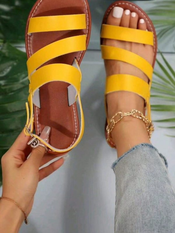 2025 Women Plus Size Summer Fashion Casual Outdoor Sandals, Elegant Strap Beach Sandals