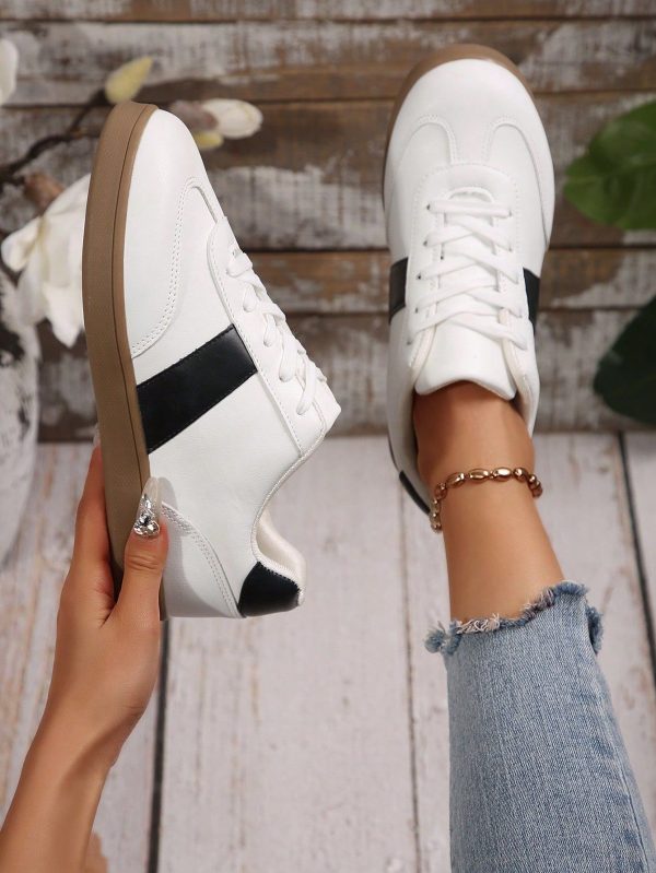 2025 Spring New Women's Skateboard Shoes, Fashionable Versatile Breathable Casual Sneakers, Athleisure Shoes, Ins Style