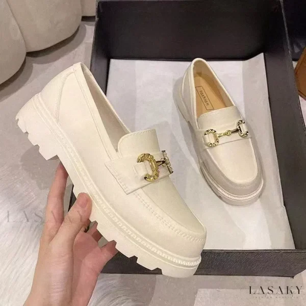 Lasaky - Sophisticated Comfort Shoes - Rice White, Size 38
