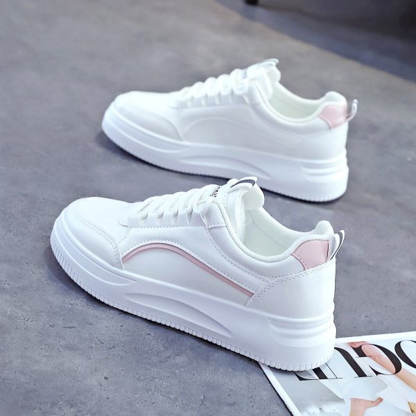 Zingj Shoes Women 2022 Spring Fashion Non Slip Casual Shoes Flat Running Sheos Women Lace-up Comfort Sneakers Zapatos De Mujer Pink-38