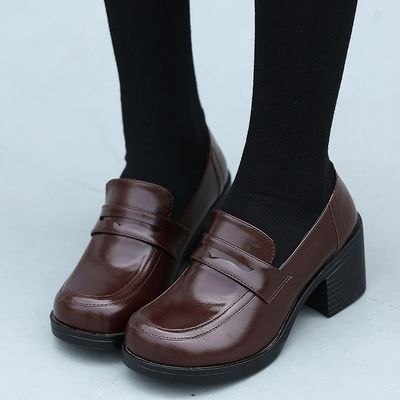 College Wind Uniforms Heel Shoes from Cute Kawaii
