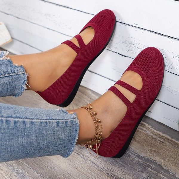Zingj Beijing Cloth Shoes Women's New Shoes Children's Shoes Breathable Large Size Middle-Aged And Elderly Soft-Soled Mother Shoes Burgundy-42
