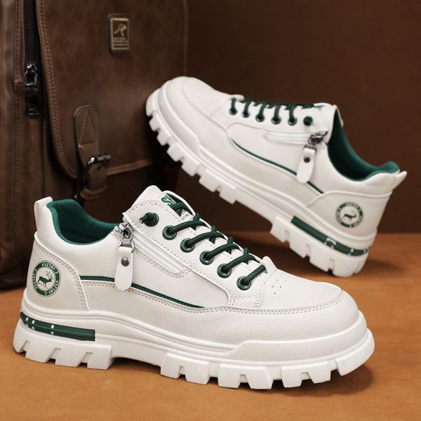 New Men's Sneakers Breathable Soft Bottom Comfortable Running Shoes High Lift Thick Bottom Casual