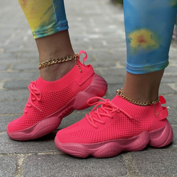 Air Cushion Sneakers Lace Up Mesh Breathable Running Shoes - Green / 10