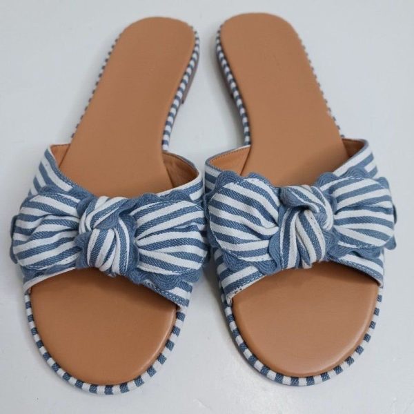 J. Crew Shoes | J.Crew Women's Size 9m Bow Tie Sandal | Color: Blue | Size: 9
