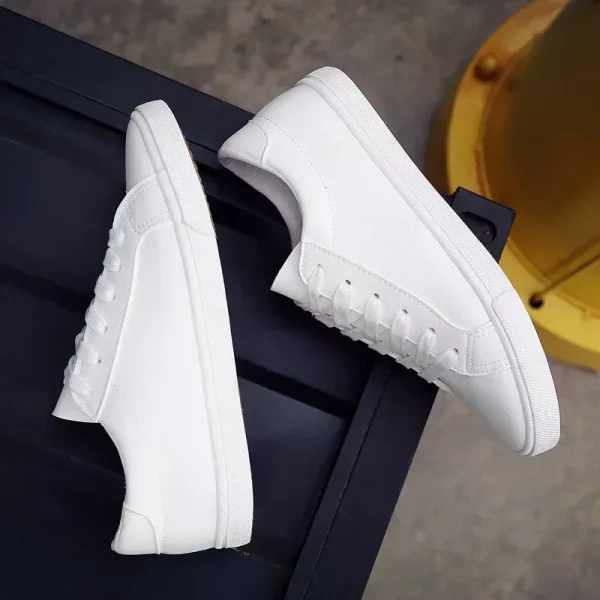 New Women Casual Shoes College Style All-match Lace-up White Flat Canvas Shoes Non-slip