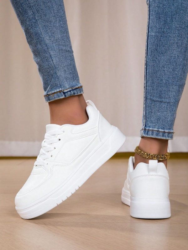 Women's Fashion Breathable Casual Shoes, Thick Sole Versatile Flat Comfortable Soft Bottom Non-Slip Odor-Resistant Sneakers Running Shoes