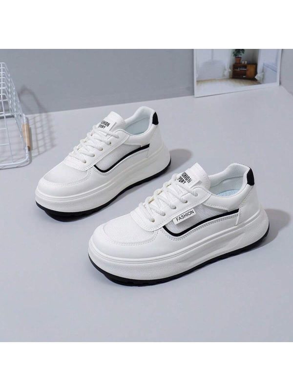 Summer White Shoes New Korean Version Female Student Mesh Thick Bottom Sports Casual Shoes