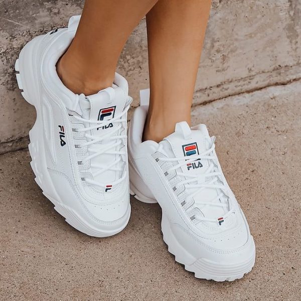 Fila Shoes | Fila Disruptor Ii Premium White Sneakers | Color: White | Size: 9