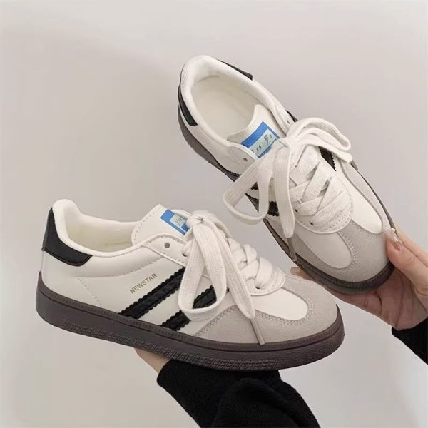 Shoes Woman 2025 Trend Casual Sneakers Comfortable Lace Up Flats Tennis Shoe Breathable Walking