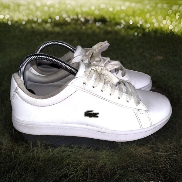 Lacoste Shoes | Lacoste Hydez Sneaker In All White Leather Women's Size Us 7.5 119-2-P Sfa | Color: White | Size: 7.5