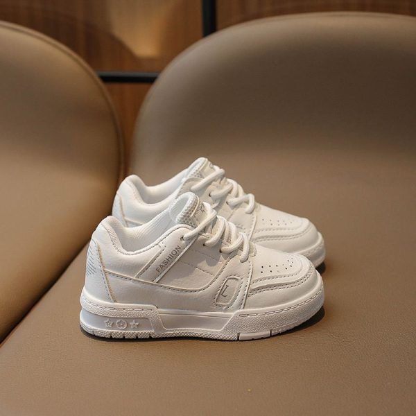 Zingj Zingj 2023 New Girls' Board Shoes Before Retro Tie Thick-Soled Small White Shoes Flat-Soled Single Casual Shoes White-28