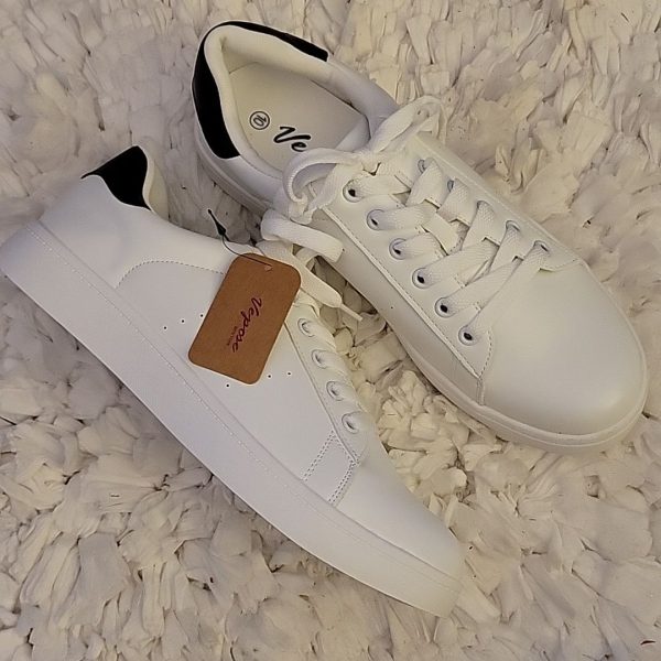 Vepose Shoes | Vepose High Quality White 8002 Dress Sneakers Vegan Leather Rubber Sole 10 New | Color: White | Size: 10
