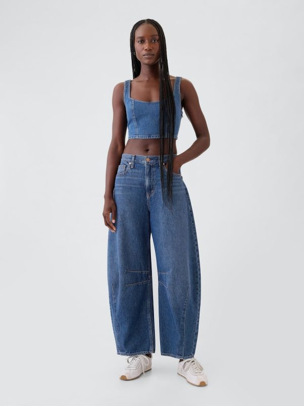 Gap High Rise Horseshoe Jeans Dark Blue Indigo