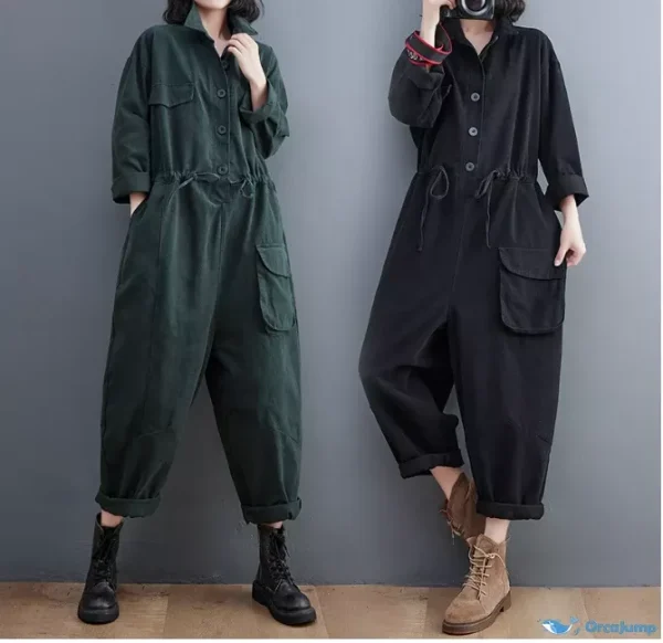 Orcajump – Vintage-Inspired Wide-Leg Jumpsuit: An Artistic and Casual One-Piece Garment
