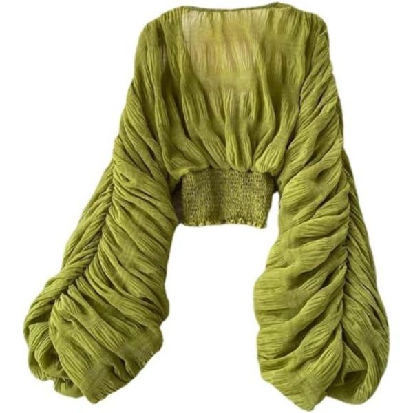 Bell Sleeve Tops For Women Green | Color: Green | Size: Os
